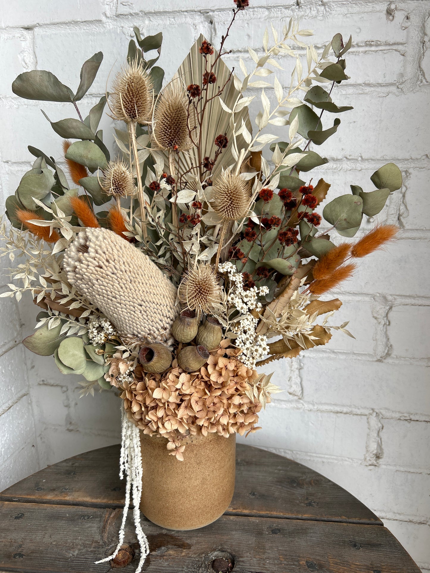 Country modern dried arrangement