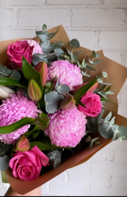 Pink love with roses florist choice this week