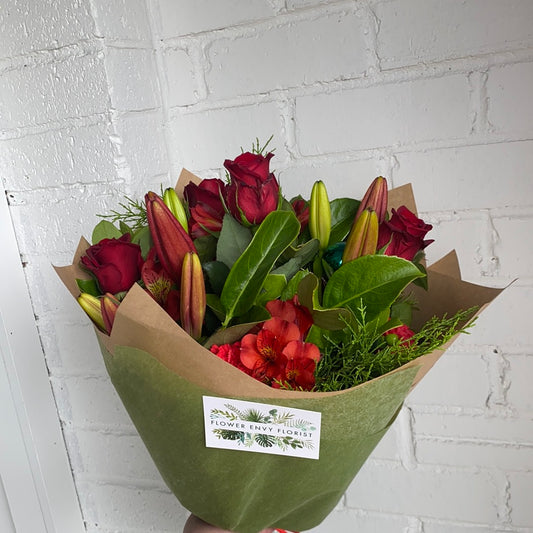 Christmas Bouquets in reds and greens