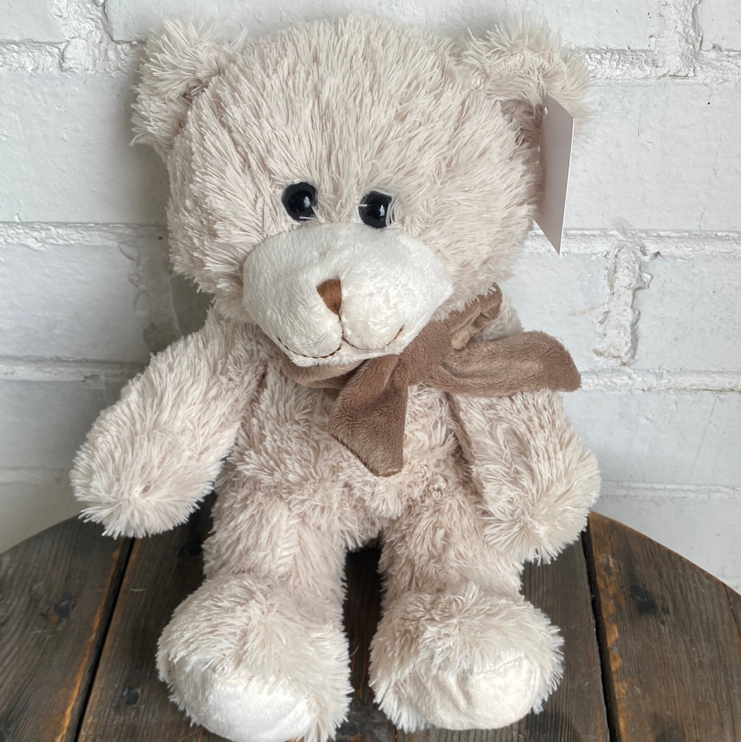 Cream Teddy with Bow